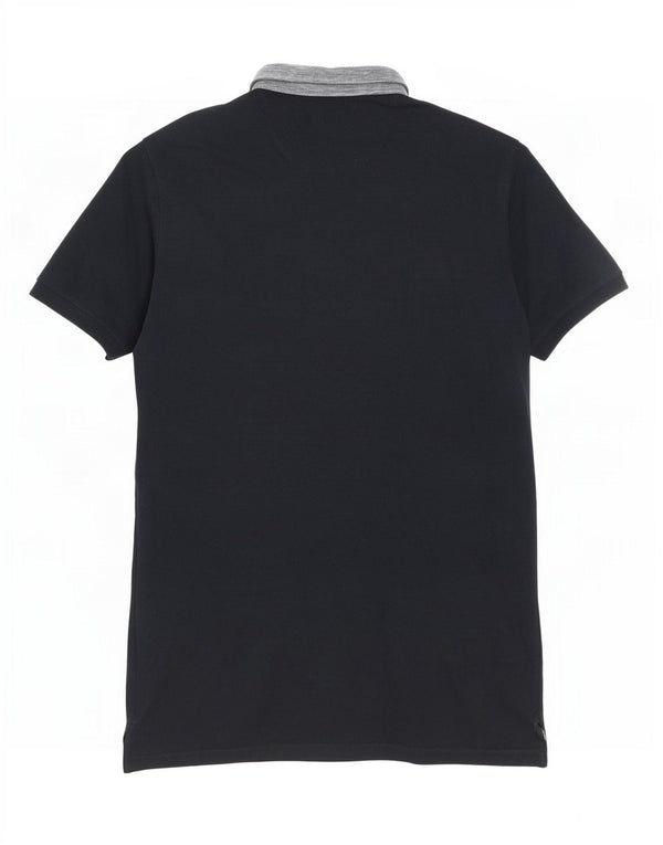 Ανδρικό μπλουζάκι πόλο Massimo Dutti, Casual Fit XL Navy Blue Colourblock