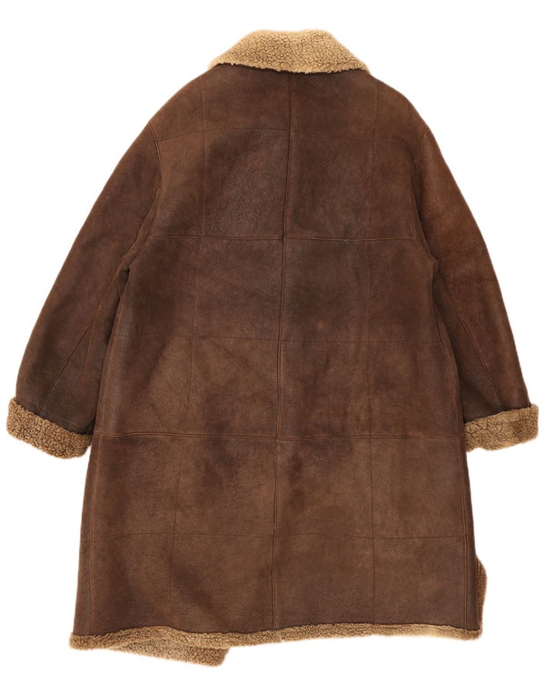 Conbipel Γυναικείο Παλτό Shearling UK 14 Μεγάλο Καφέ