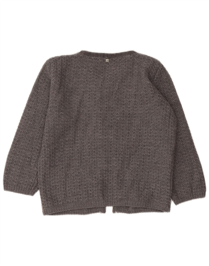 Trussardi Jeans Γυναικείο πουλόβερ 3/4 μανίκι Crop Cardigan UK 12 Medium Grey