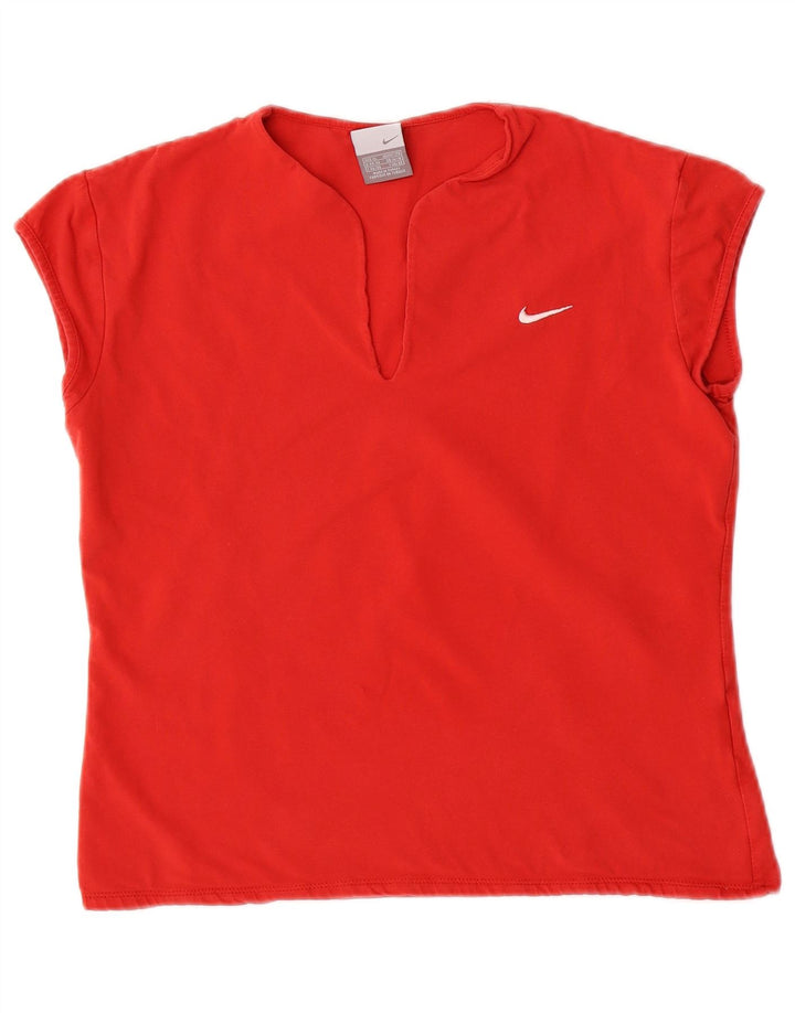 Γυναικείο T-Shirt NIKE Crop Top UK 16/18 XL Red Cotton