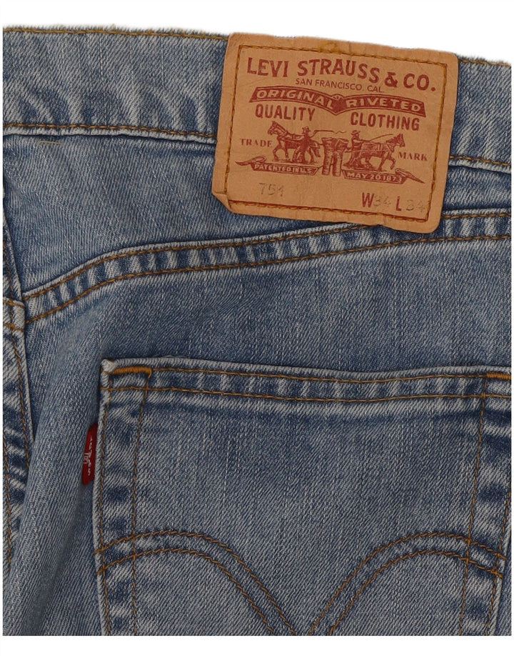 Levi's Mens 751 Straight Jeans W34 L30 Blue Cotton
