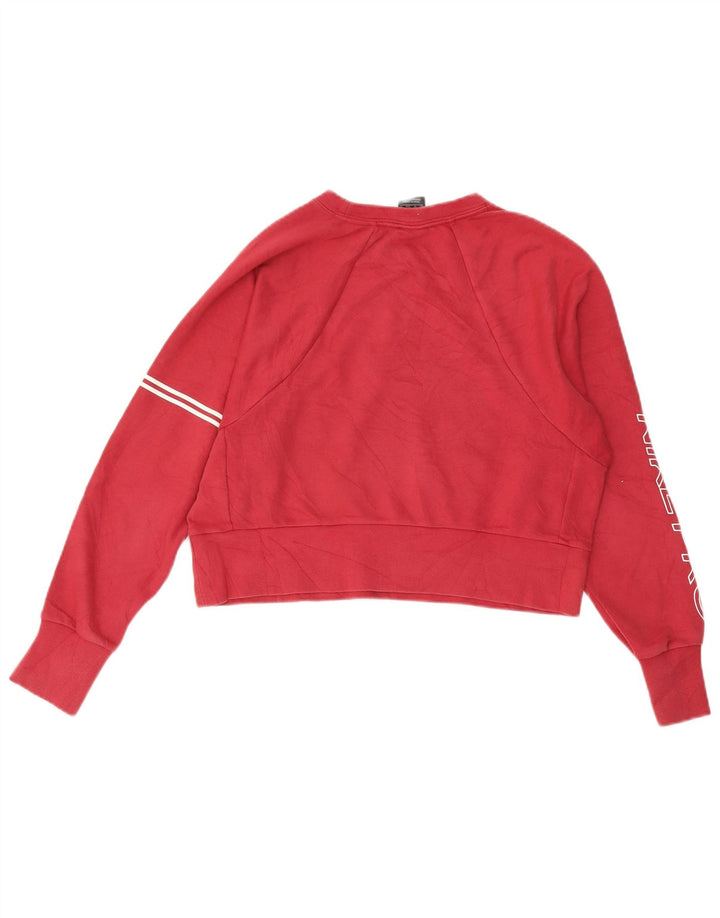 NIKE Γυναικεία φούτερ με γραφικά Crop Jumper UK 6 XS Burgundy