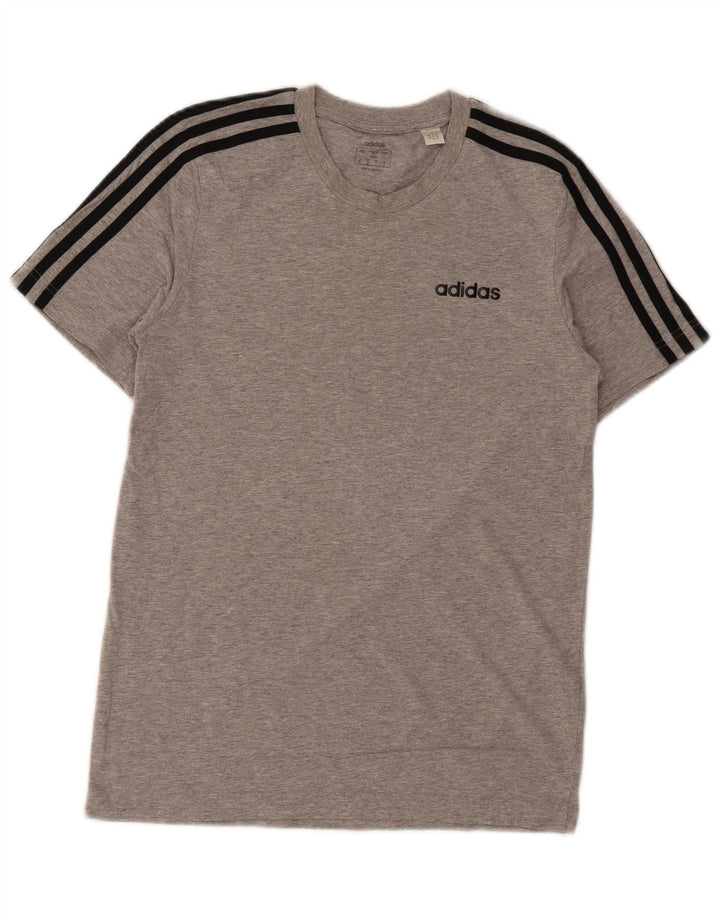 Ανδρικό T-Shirt Adidas Top Μικρό γκρι βαμβακερό