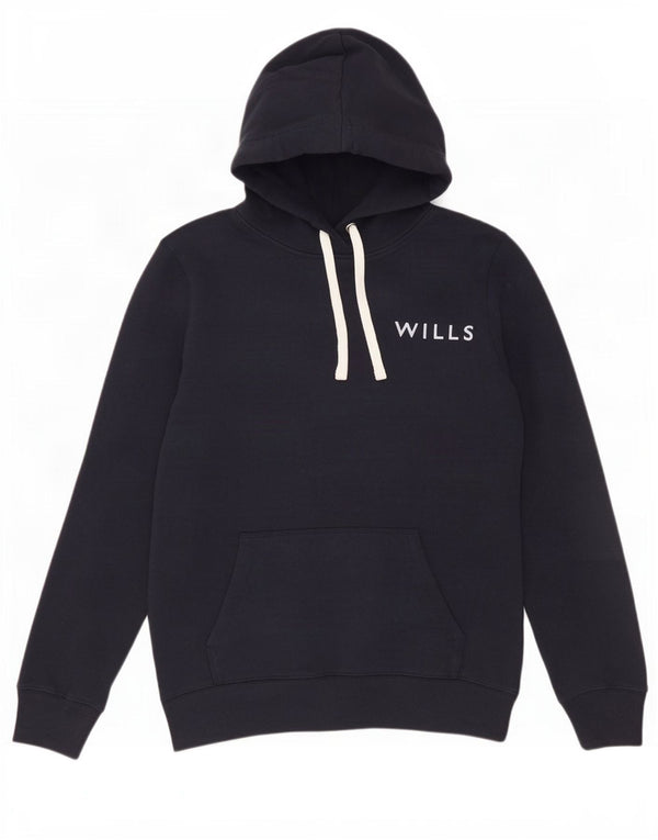 Jack Wills Γυναικείο Γραφικό Φούτερ UK 10 Small Navy Blue Cotton
