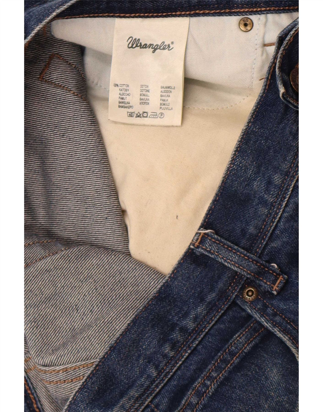Γυναικείο Cropped Jeans Wrangler Regular Fit W38 L26 Μπλε βαμβακερό