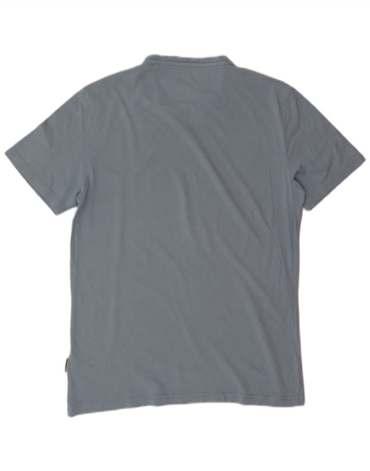 Ανδρικό T-Shirt Napapijri Τοπ μεσαίο μπλε βαμβακερό