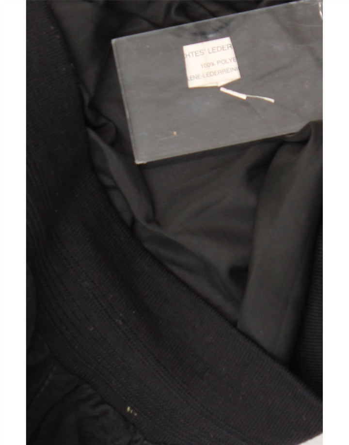 Vintage Ανδρικό Suede Bomber Jacket UK 40 Large Black Leather