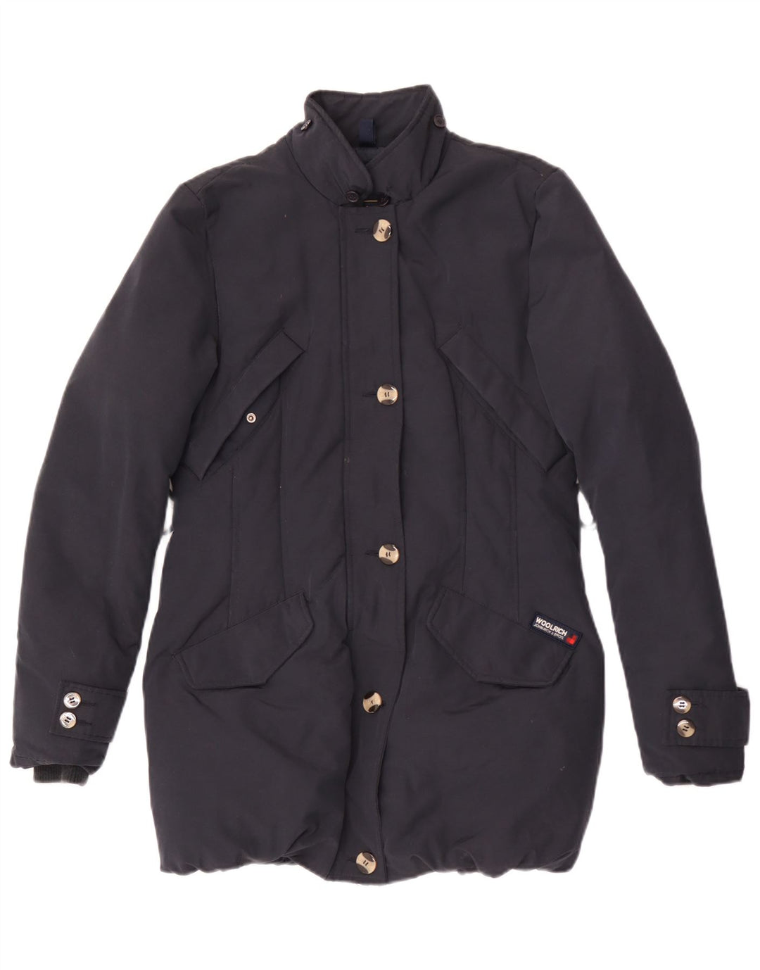 Woolrich Γυναικείο παλτό UK 10 Small Navy Blue Polyamide