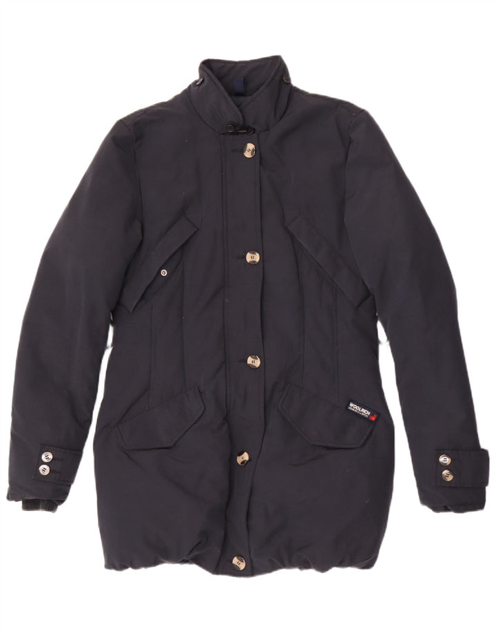 Woolrich Γυναικείο παλτό UK 10 Small Navy Blue Polyamide