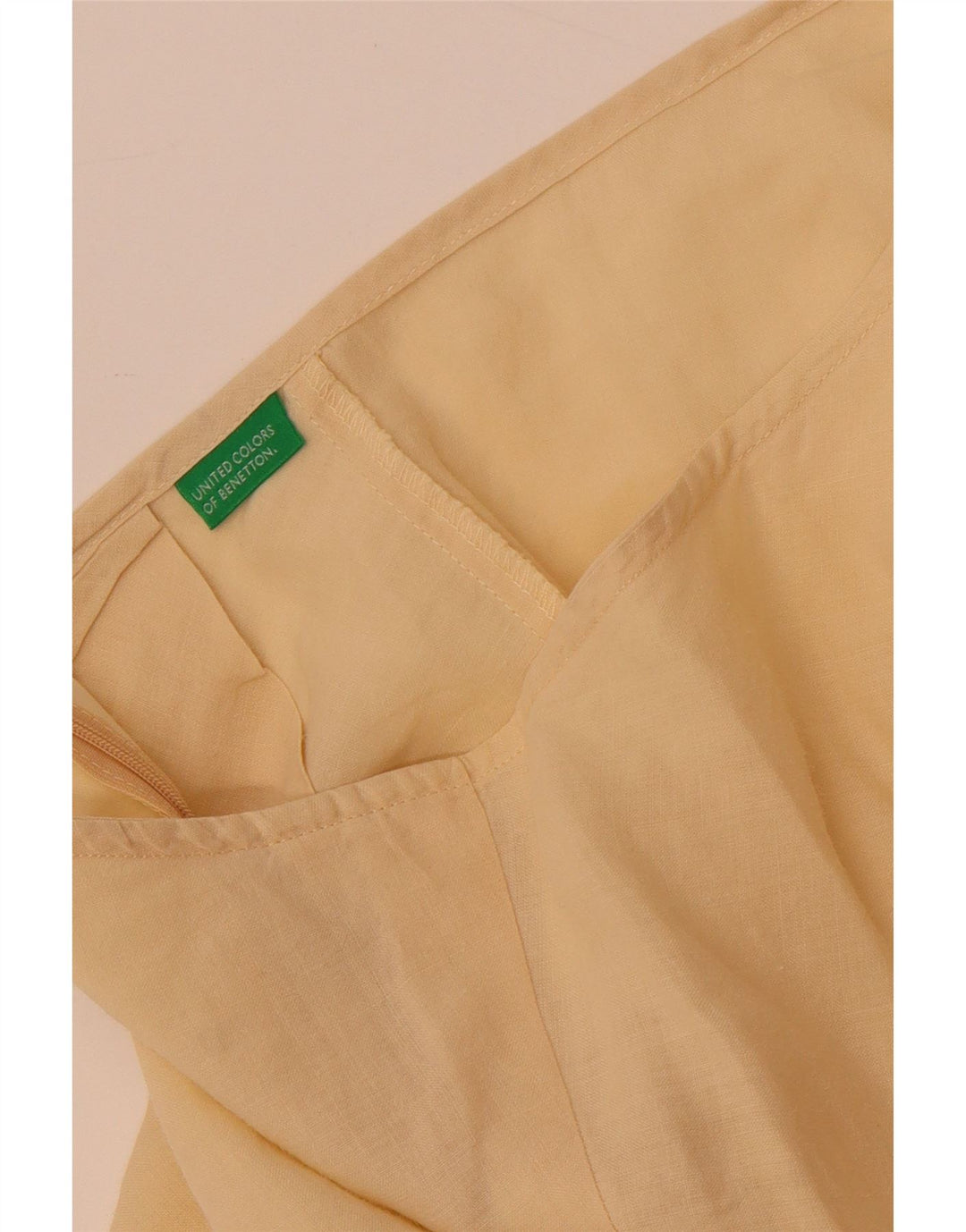 Γυναικεία φούστα Benetton A-Line W28 Μεσαίο κίτρινο
