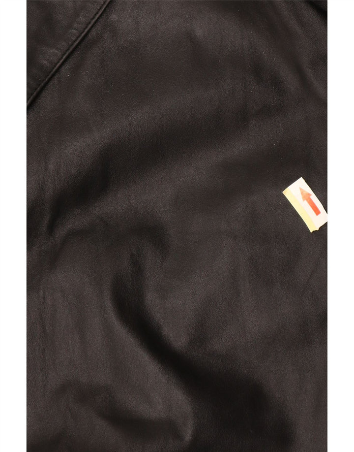 Ανδρικό Δερμάτινο Παλτό EU 50 Large Μαύρο Δερμάτινο