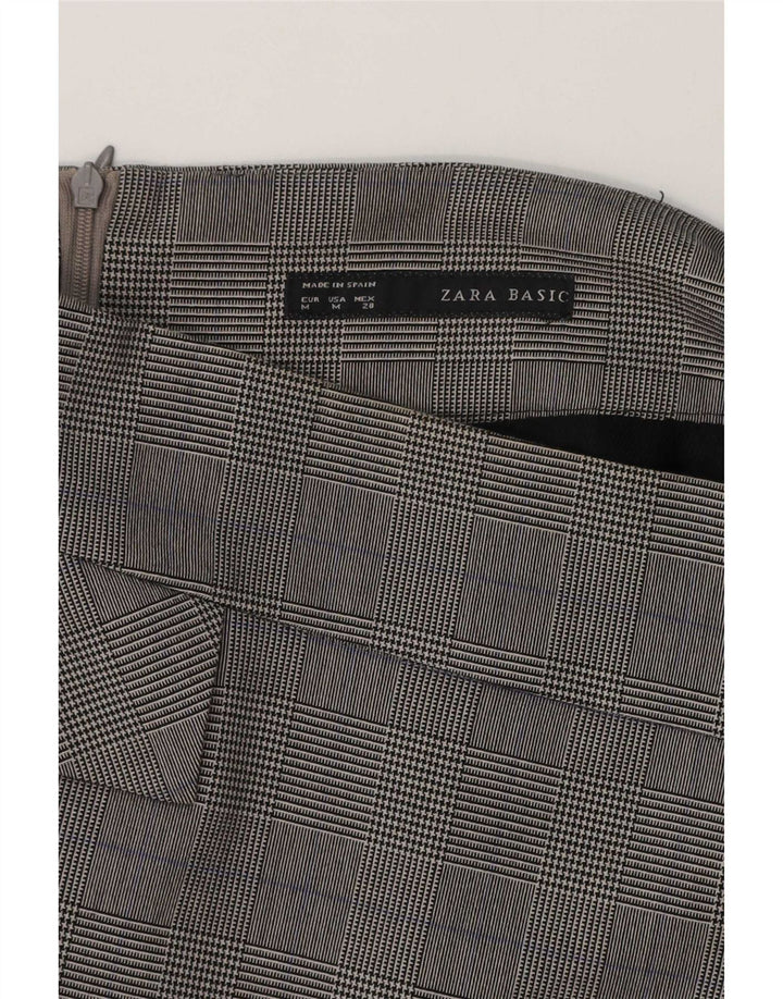 Zara Γυναικεία Midi Pencil Φούστα Medium W30 Grey Check