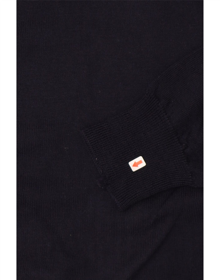 Ungaro Ανδρικό πουλόβερ με λαιμόκοψη IT 48 Small Navy Blue Wool