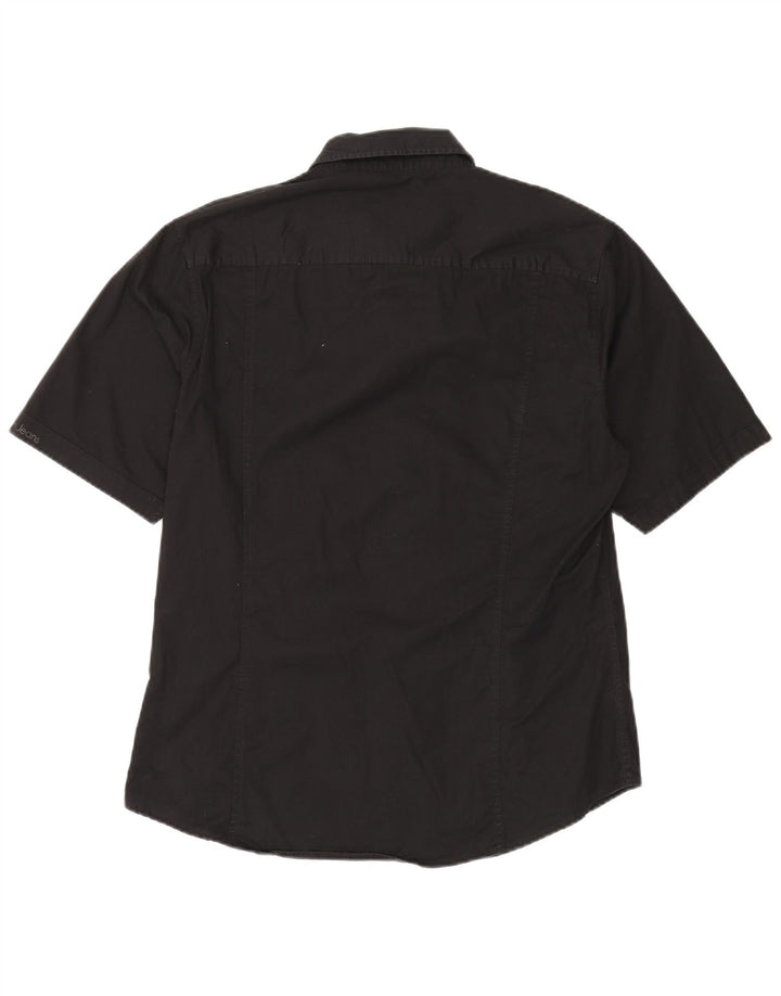 Ανδρικό κοντομάνικο πουκάμισο CALVIN KLEIN JEANS 2XL μαύρο βαμβακερό