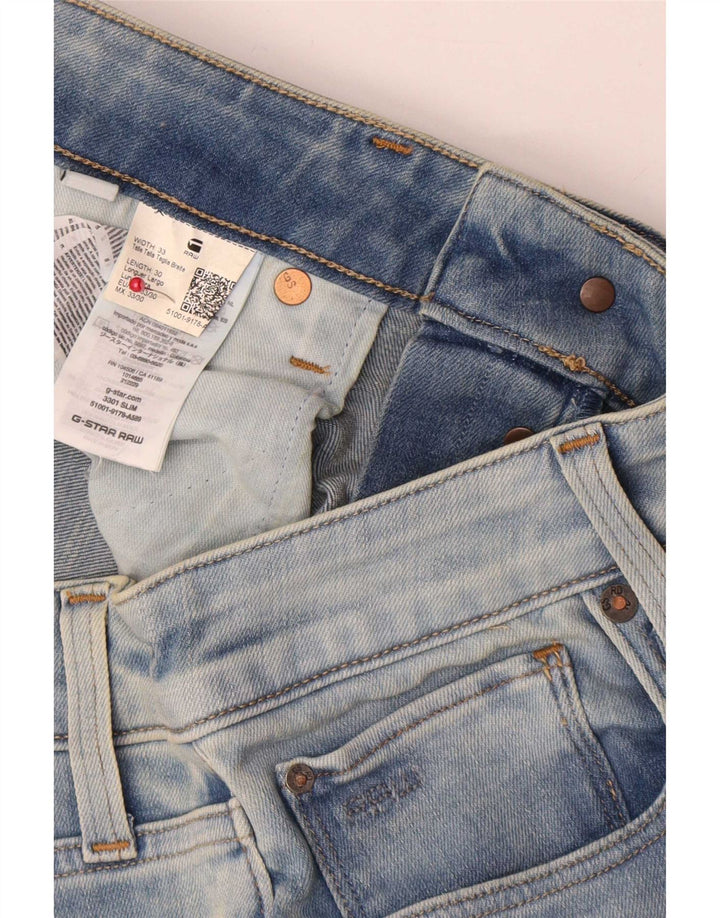 G-Star Ανδρικό 3301 Slim Jeans W33 L30 Μπλε βαμβακερό