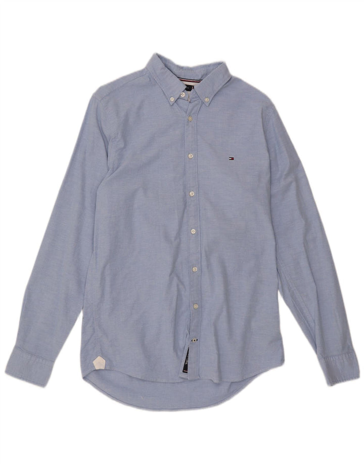 TOMMY HILFIGER Ανδρικό πουκάμισο Slim Fit Μεσαίο μπλε βαμβακερό