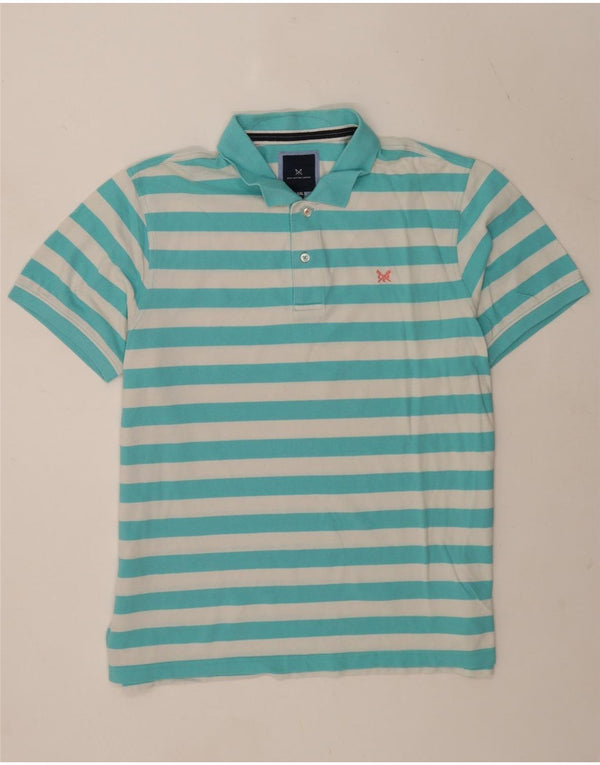 Crew Clothing Ανδρικό πουκάμισο πόλο 2XL Τυρκουάζ ριγέ βαμβακερό