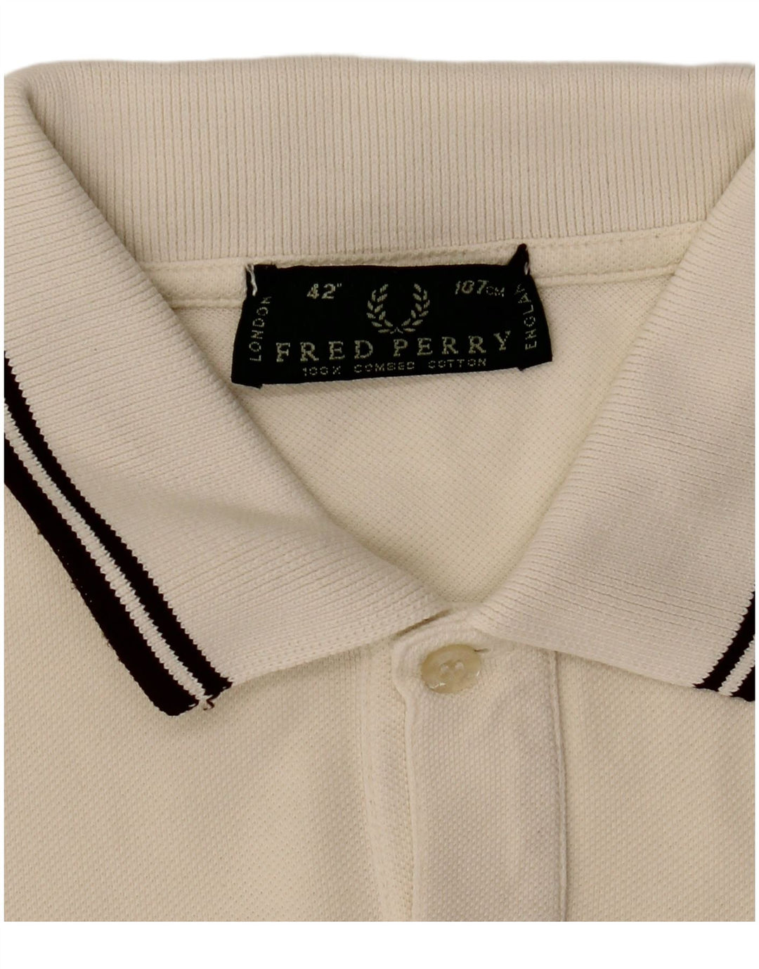 Fred Perry Ανδρικό πουκάμισο πόλο από μεσαίο λευκό βαμβάκι