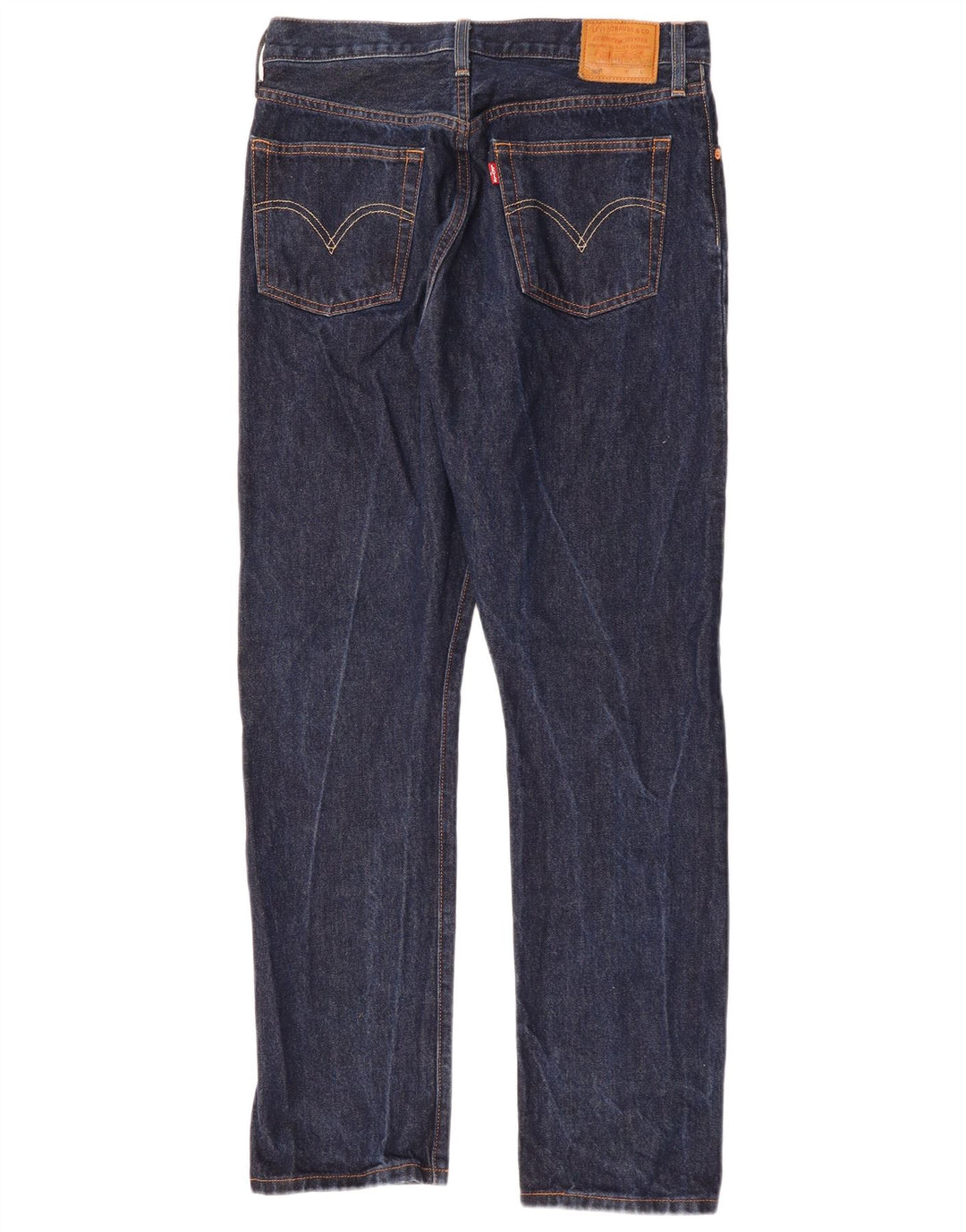 Levi's Mens 501 Straight Jeans W29 L30 Navy Blue Cotton