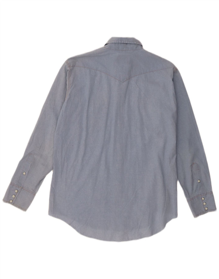 Ανδρικό πουκάμισο Wrangler Western Regular Fit Size 17 XL Blue Polyester