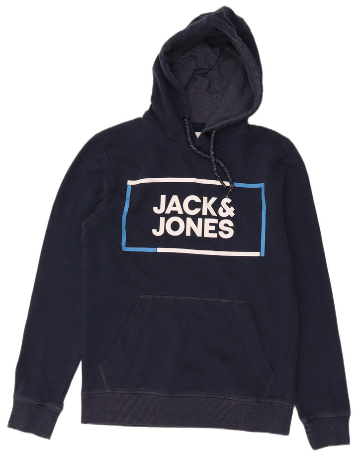 Jack & Jones Ανδρικό γραφικό μπλουζάκι με κουκούλα μικρό ναυτικό βαμβακερό