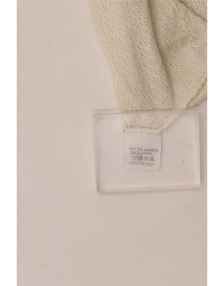 EMANUEL UNGARO Γυναικεία Αμάνικη Μπλούζα Τοπ UK 12 Medium Off White