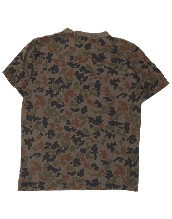 Ανδρικό γραφικό μπλουζάκι CONVERSE Top Medium Grey Camouflage