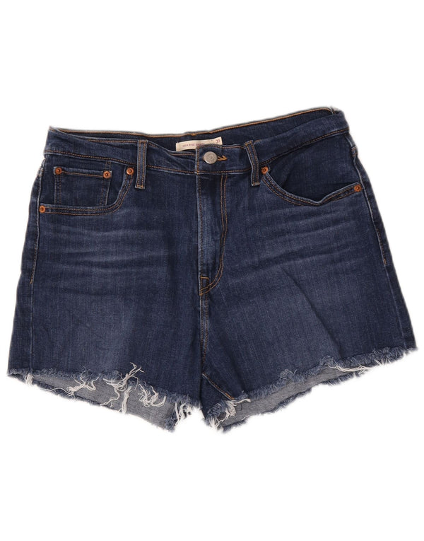 Γυναικείο ψηλό τζιν σορτς Levi's W31, μεσαίο μπλε βαμβακερό