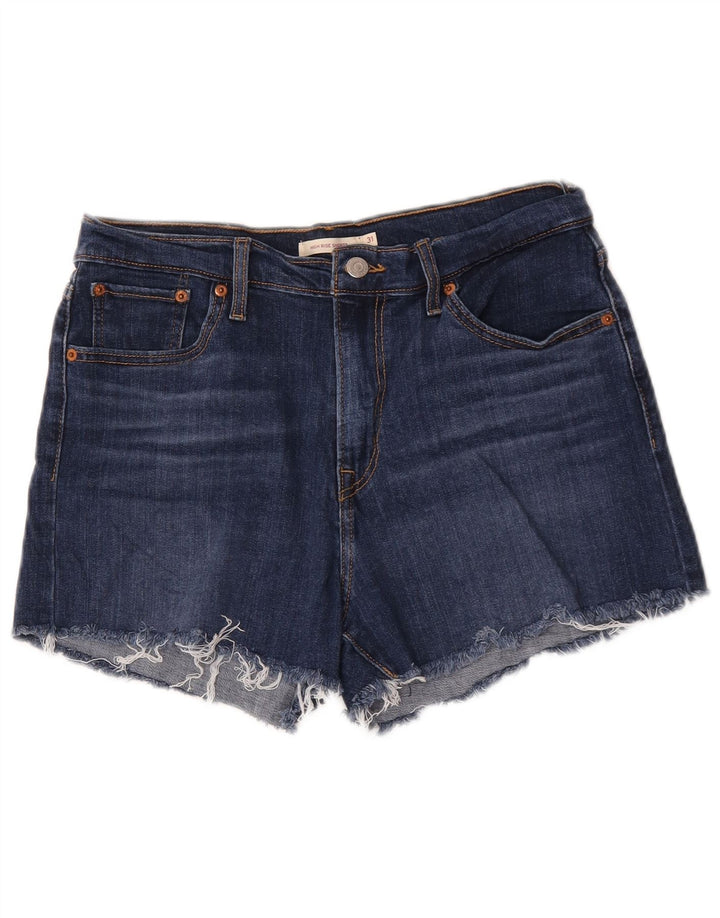 Γυναικείο ψηλό τζιν σορτς Levi's W31, μεσαίο μπλε βαμβακερό