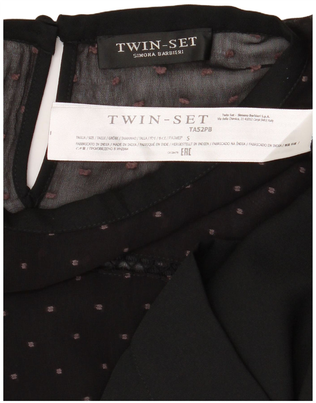 Simona Barbieri Γυναικεία μπλούζα με δύο σετ τοπ 10 μικρές μαύρες στίγματα