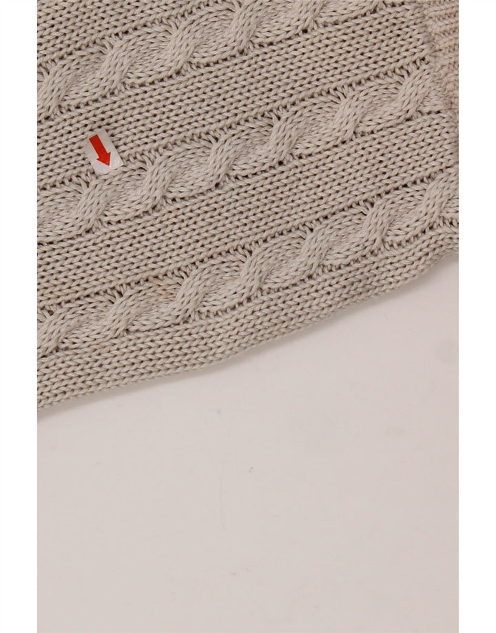 Γυναικείο πουλόβερ με λαιμόκοψη VINTAGE UK 14 Medium Grey Fair Isle Cotton