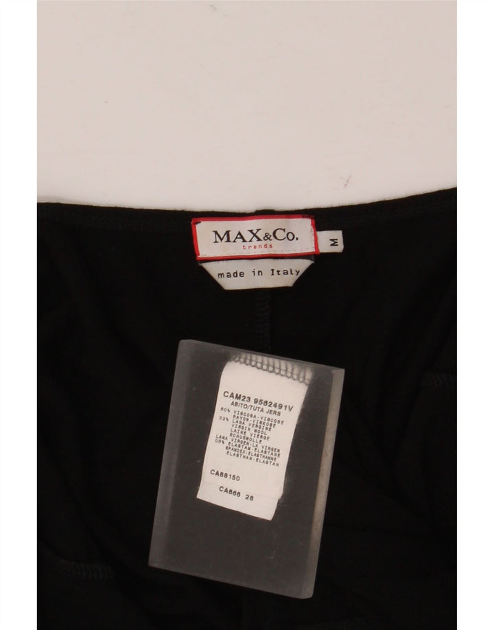 MAX & CO. Γυναικείο αμάνικο ασύμμετρο φόρεμα UK 12 μεσαία μαύρη βισκόζη