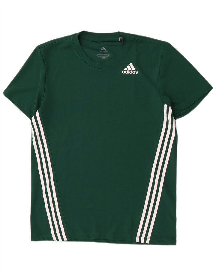 Adidas Ανδρικό T-Shirt Aeroready Top Large Green Polyester