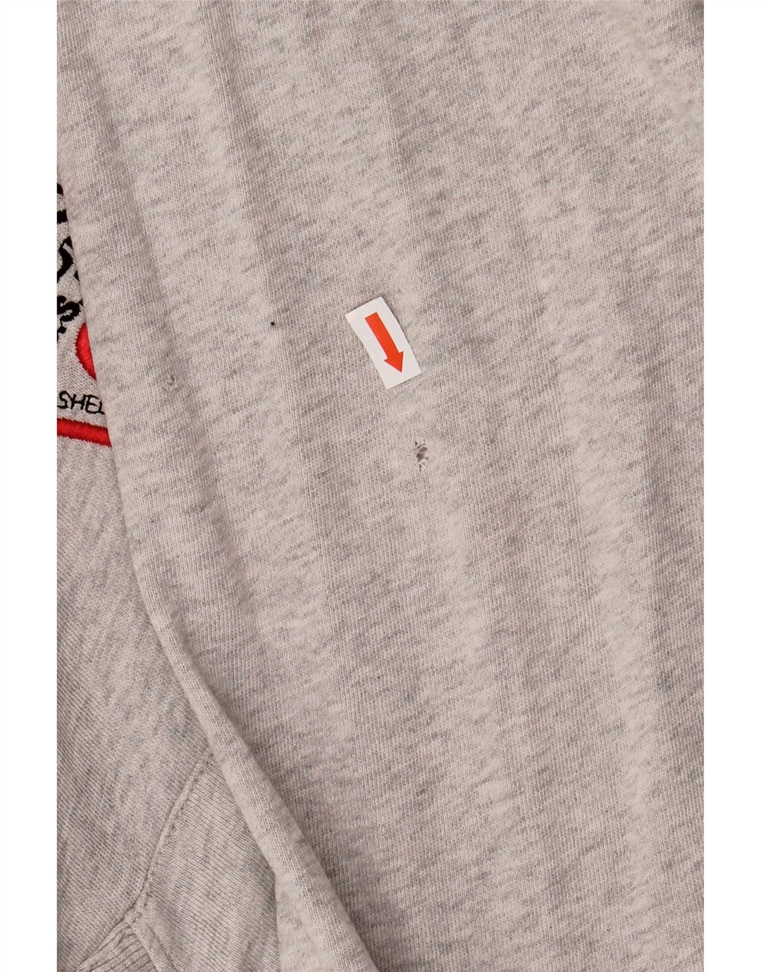 GUESS Ανδρικό γραφικό φούτερ με φούτερ, μεγάλο γκρι βαμβακερό