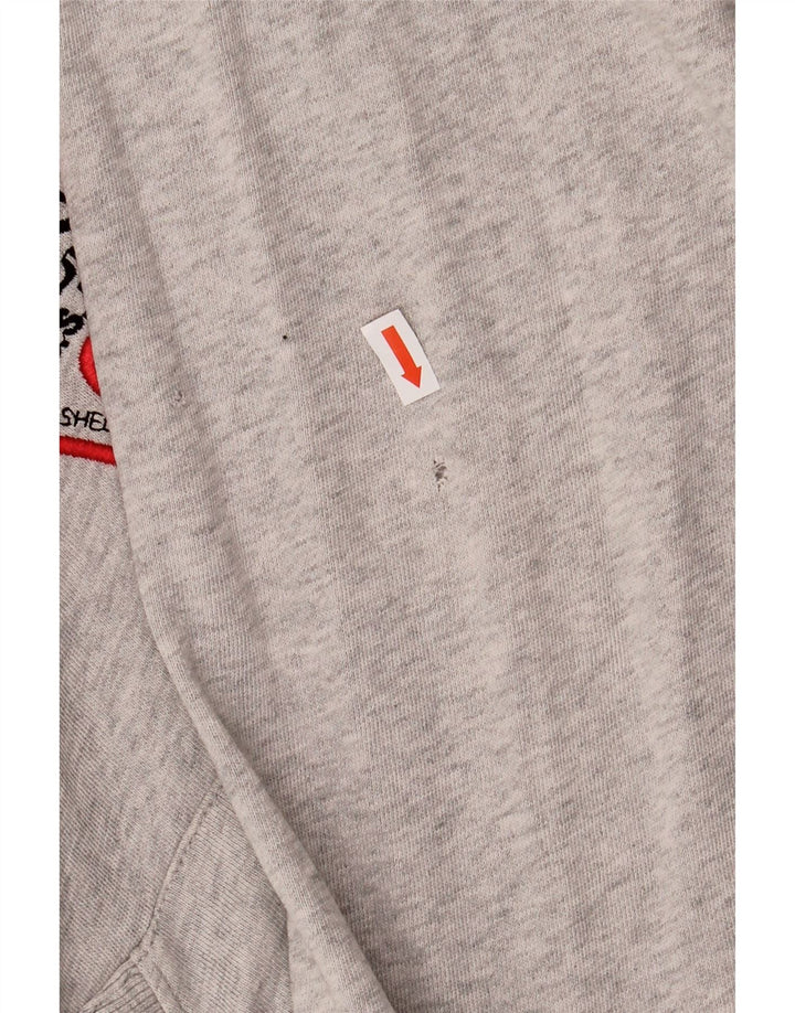 GUESS Ανδρικό γραφικό φούτερ με φούτερ, μεγάλο γκρι βαμβακερό