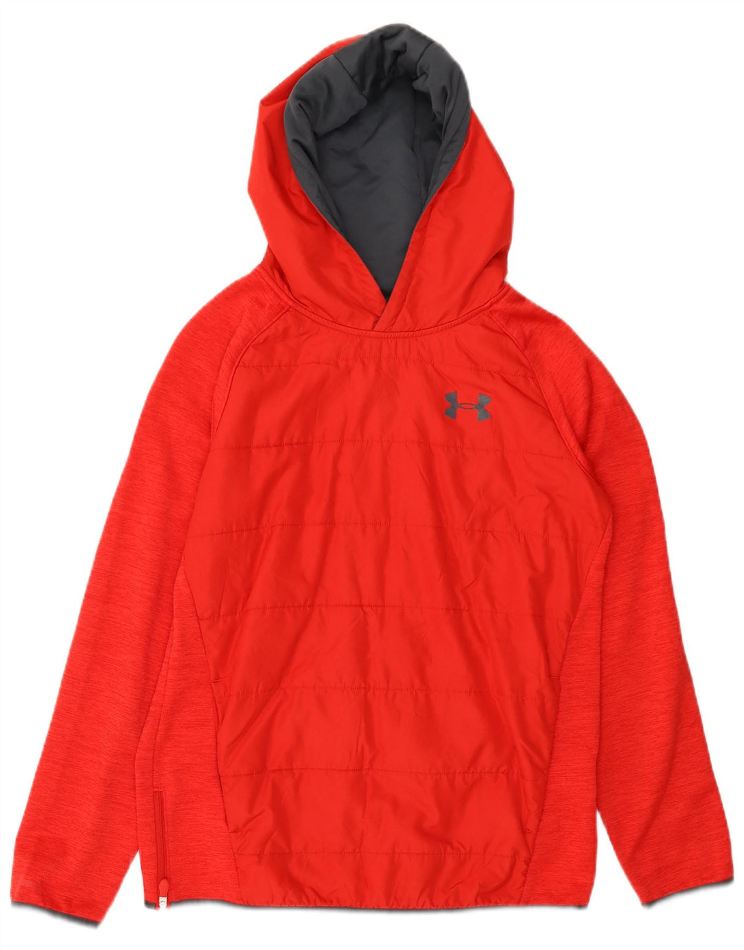 UNDER ARMOR Boys Hoodie Jumper 13-14 Years XL Red Polyester