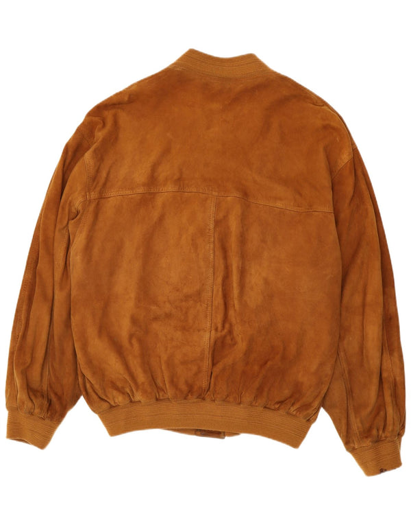 Maxi Milian Ανδρικό Suede Bomber Jacket IT 58 4XL Καφέ