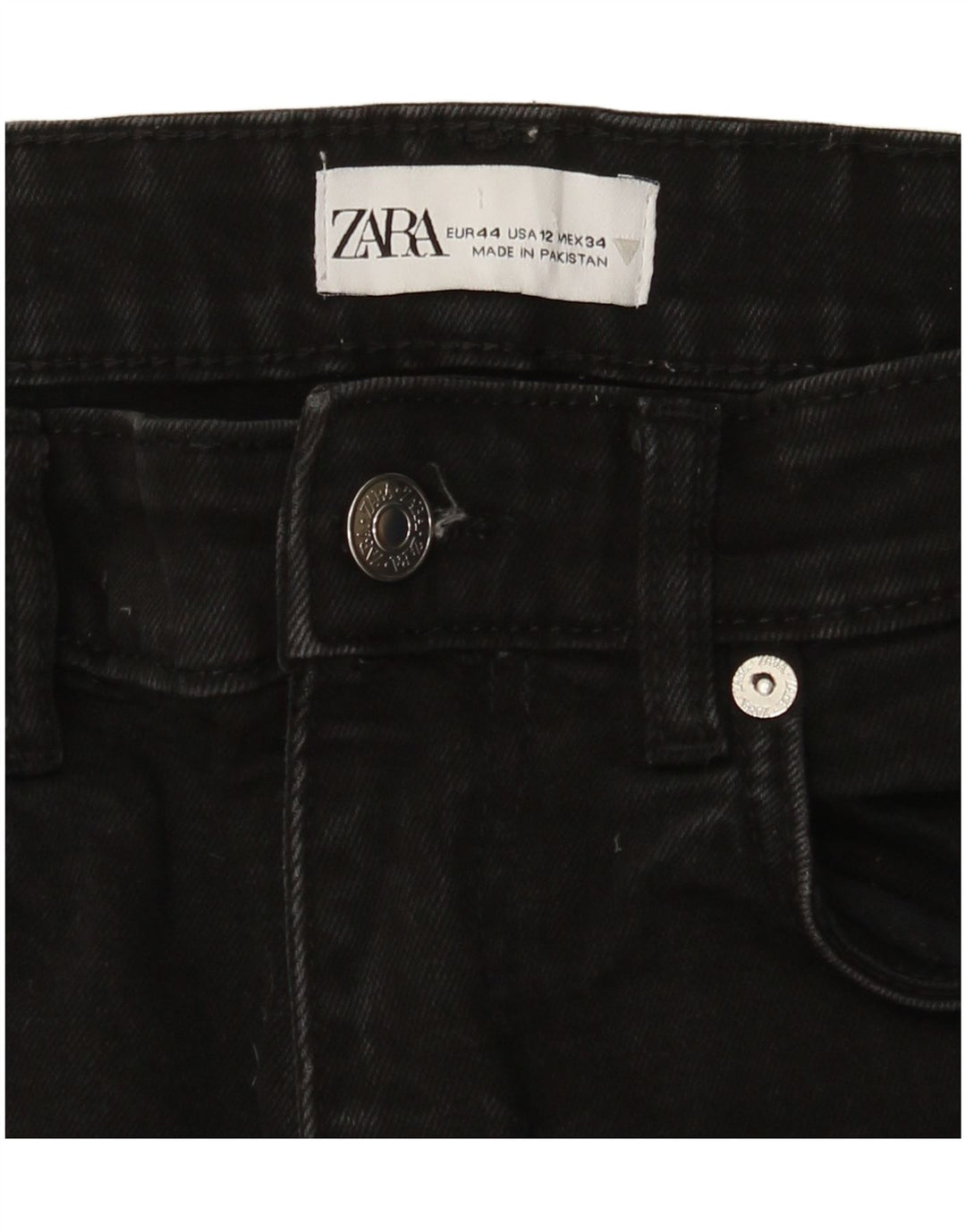 Zara Γυναικείο Τζιν μποτάκι EU 44 XL W34 L25 Μαύρο