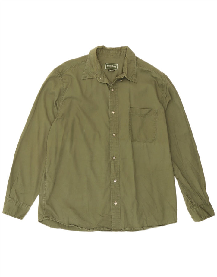 Ανδρικό πουκάμισο Eddie Bauer, μεγάλο πράσινο βαμβακερό