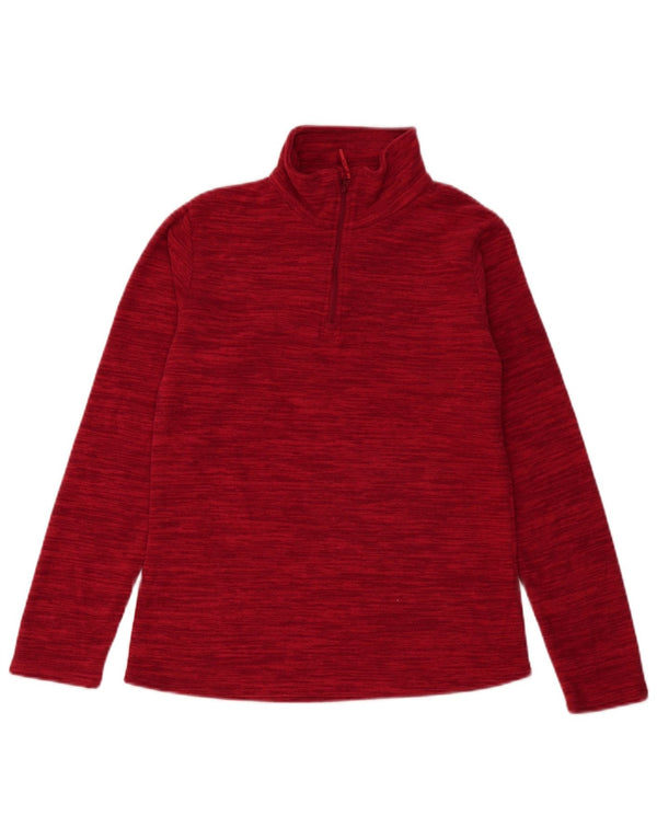 Mountain Warehouse Γυναικείο φερμουάρ Fleece Jumper UK 10 Small Red Flecked