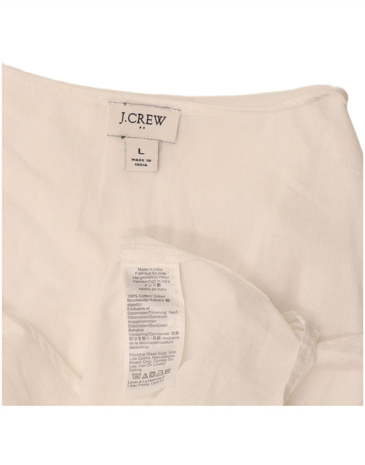J. Crew Γυναικεία Μπλούζα Τοπ UK 16 Large White Cotton