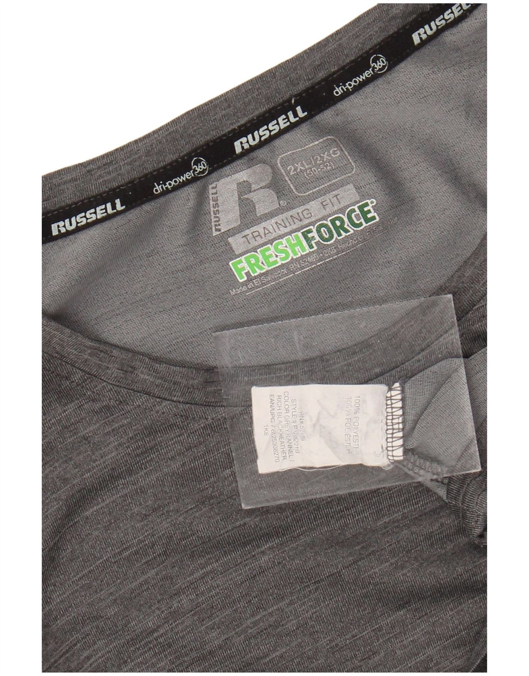 Ανδρικό T-Shirt RUSSELL ATHLETIC Top 2XL Γκρι Πολυεστέρας