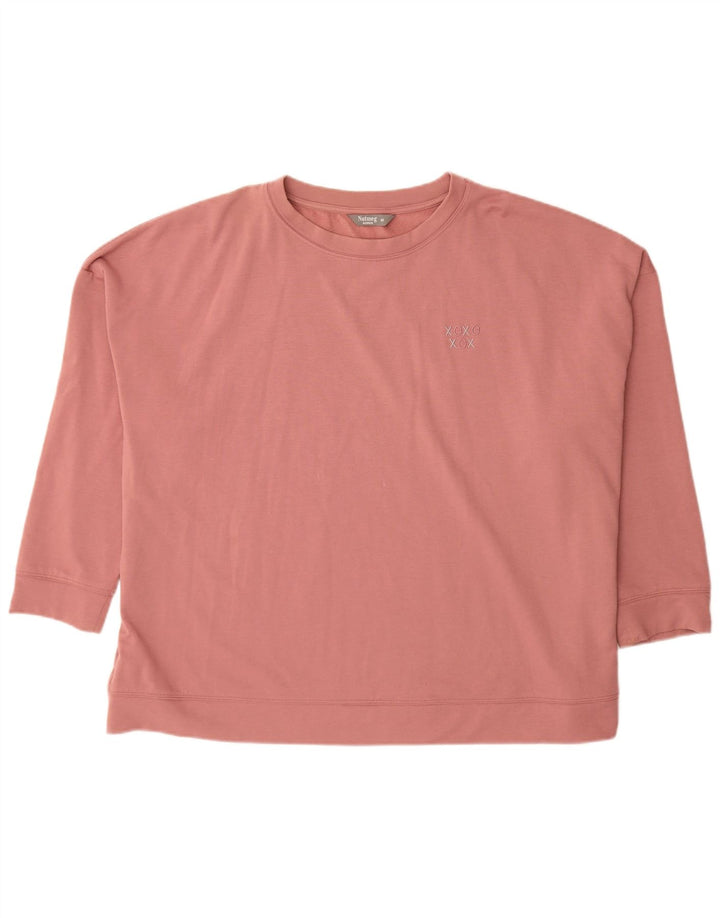 VINTAGE Γυναικείο φούτερ μεγάλου μεγέθους Jumper UK 22 3XL Ροζ Πολυεστέρας