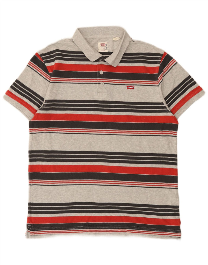 Ανδρικό πουκάμισο Levi's Standard Polo, Βαμβακερό μεσαίο γκρι ριγέ
