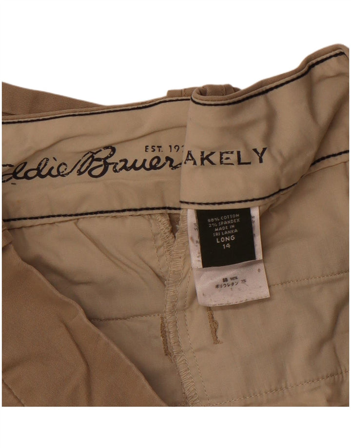 EDDIE BAUER Γυναικείο Blakely Fit Casual Παντελόνι US 14 XL W34 L34 Beige