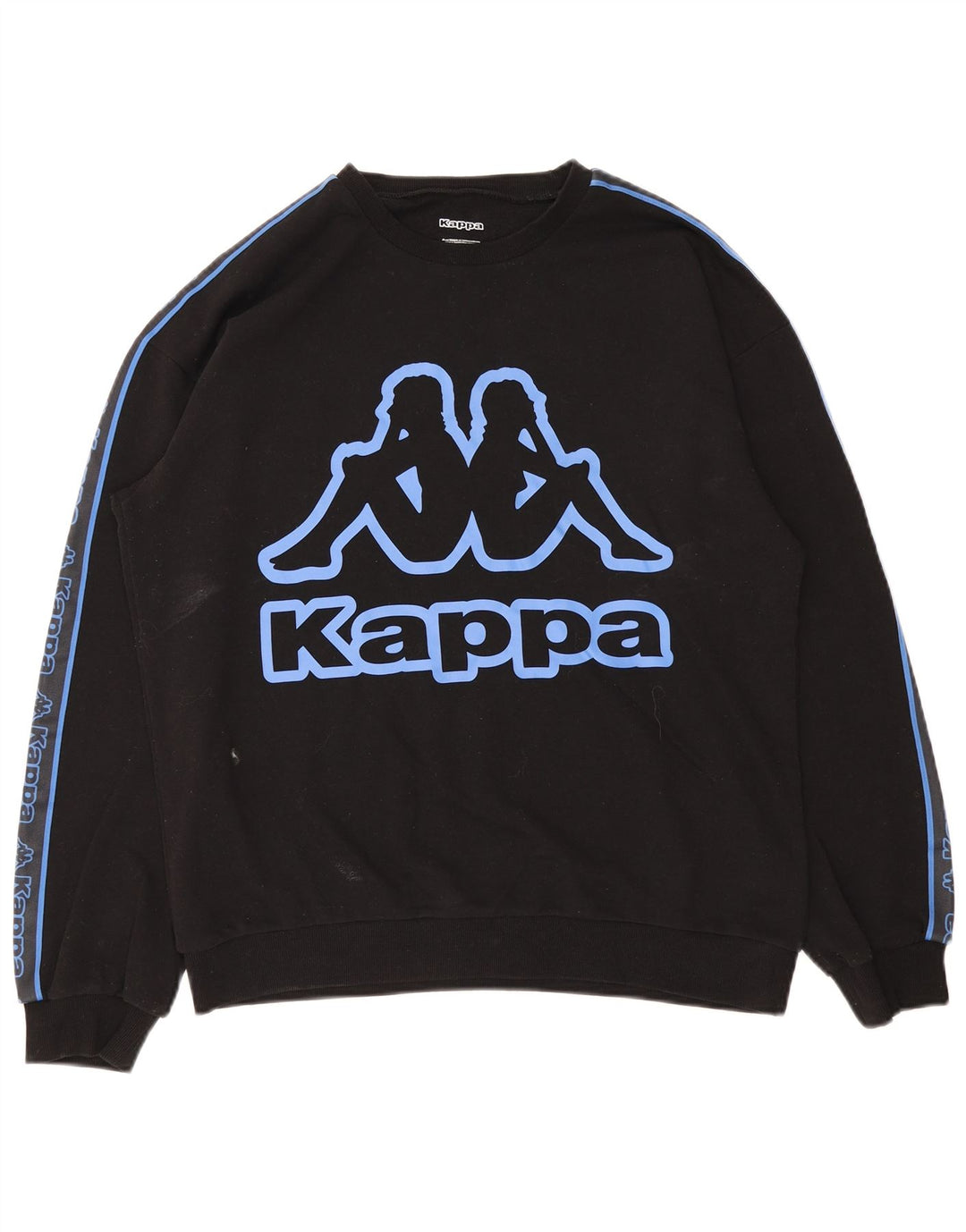 Ανδρικό γραφικό φούτερ Kappa Jumper μεγάλο μαύρο βαμβακερό