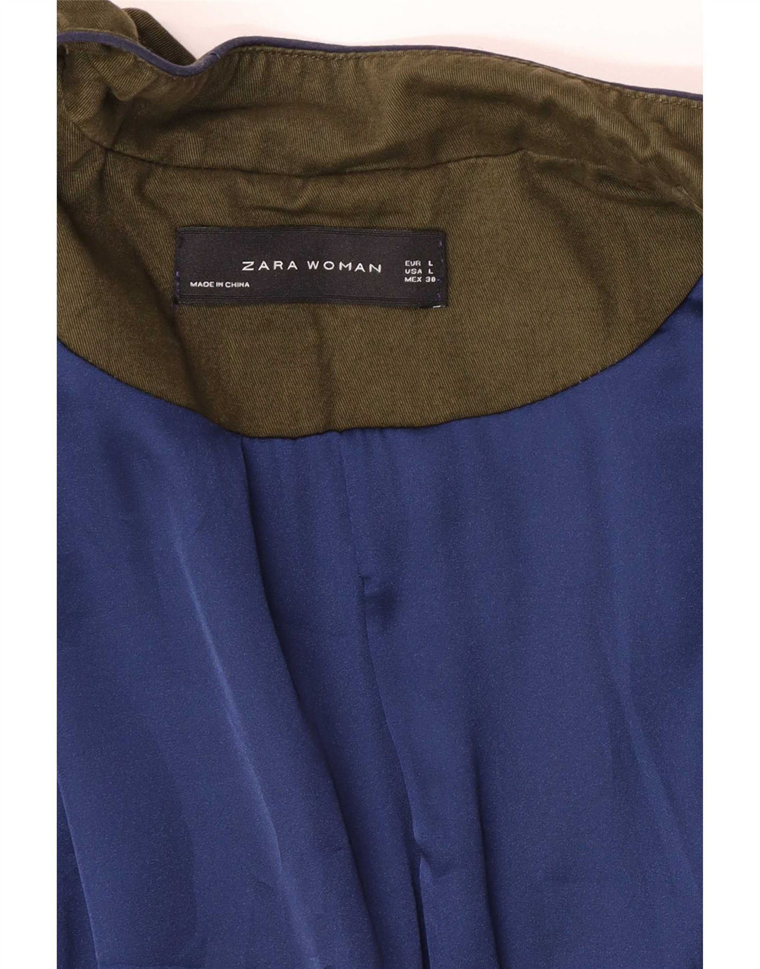 Zara Γυναικείο Open Military Jacket UK 14 Large Green