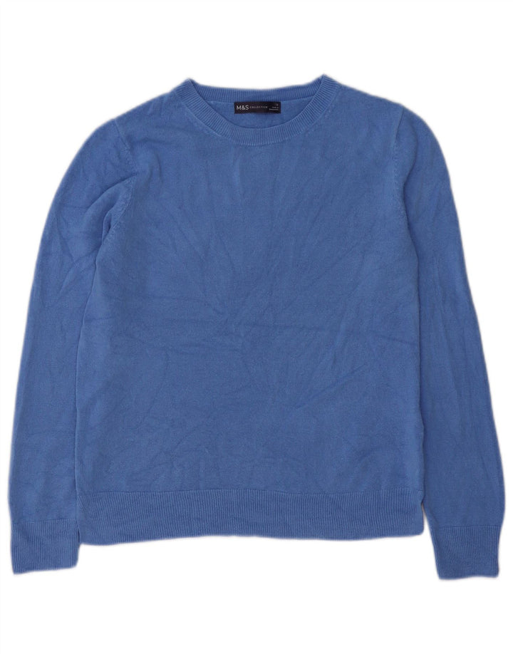 Marks & Spencer Γυναικείο πουλόβερ με λαιμόκαυστο UK 12 μεσαίο μπλε ακρυλικό