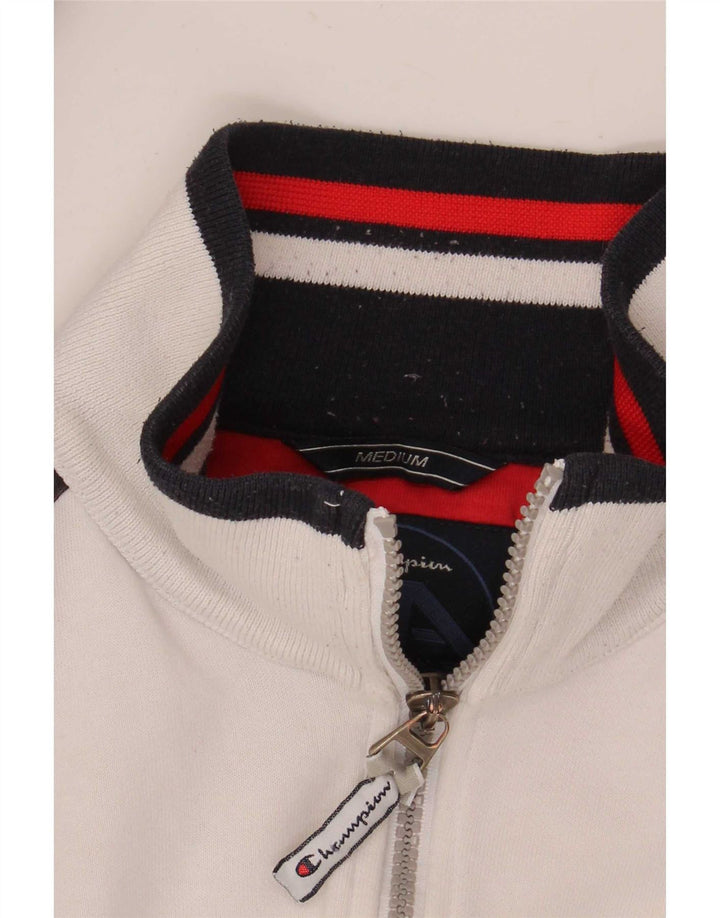 Ανδρική αθλητική φόρμα Champion Top Jacket μεσαίο λευκό χρώμα, βαμβακερό