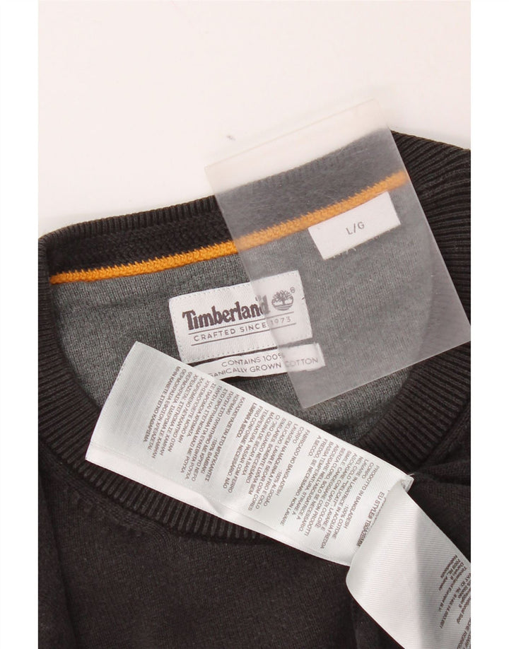 Ανδρικό πουλόβερ Timberland Crew Neck Jumper μεγάλο μαύρο βαμβακερό